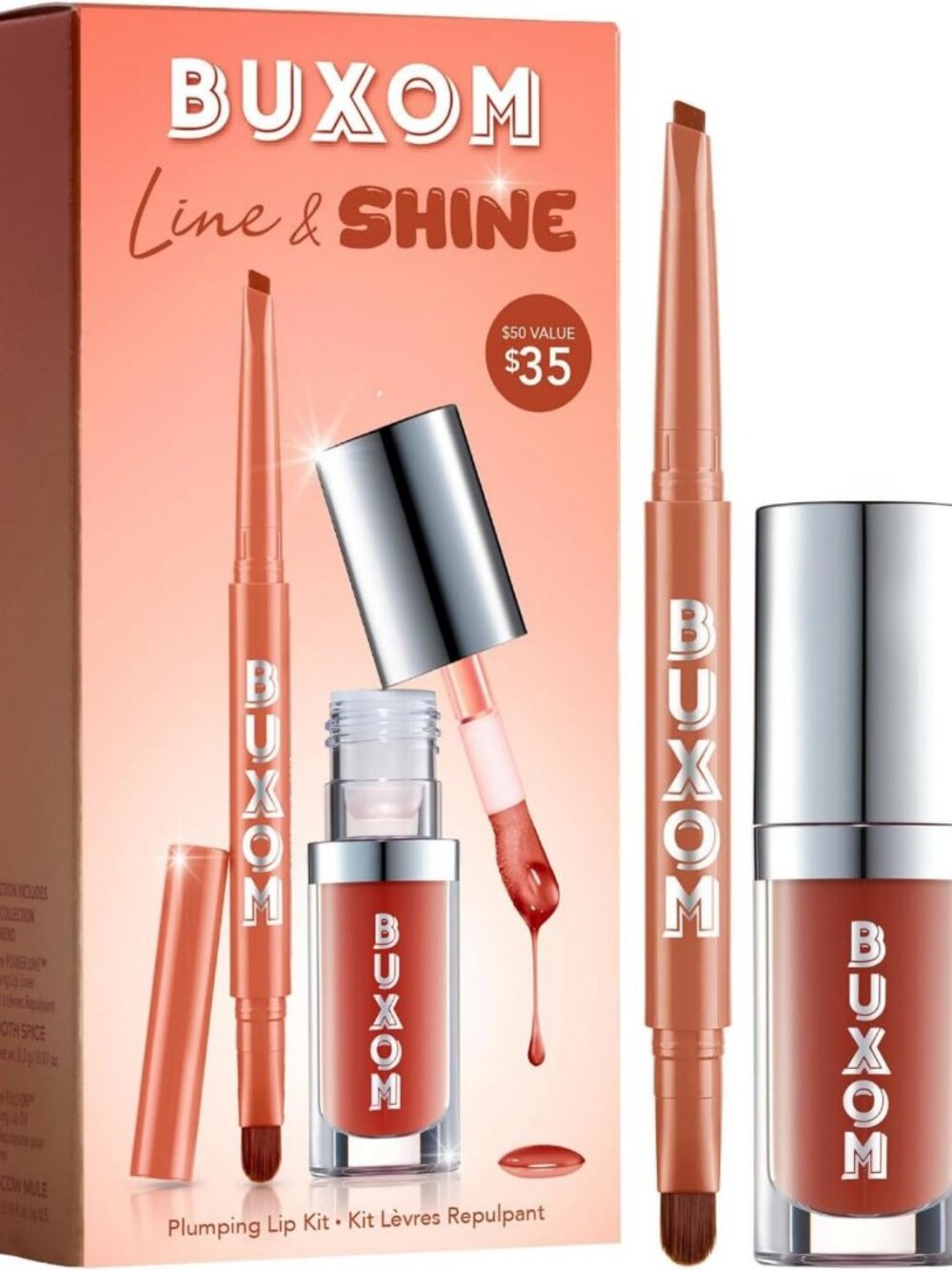 Plumping Lip Liner & Lip Oil Duo - Hydrating Glossy Finish, Bold Color, Smooth